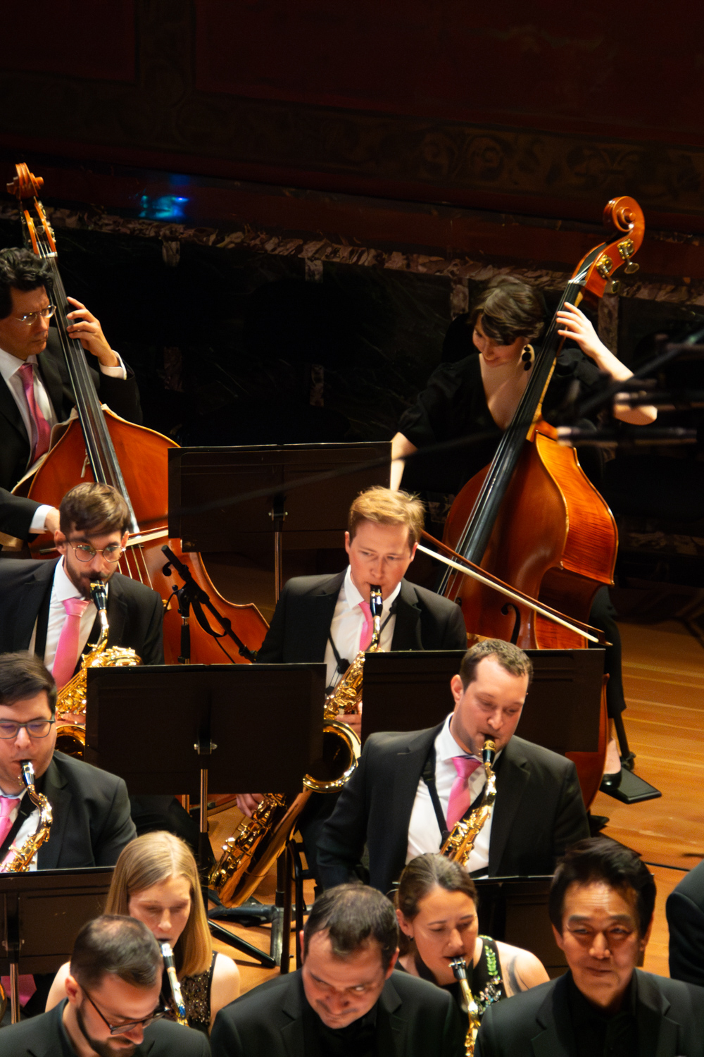 Vic playing the baritone saxophone in Harmonie Nautique